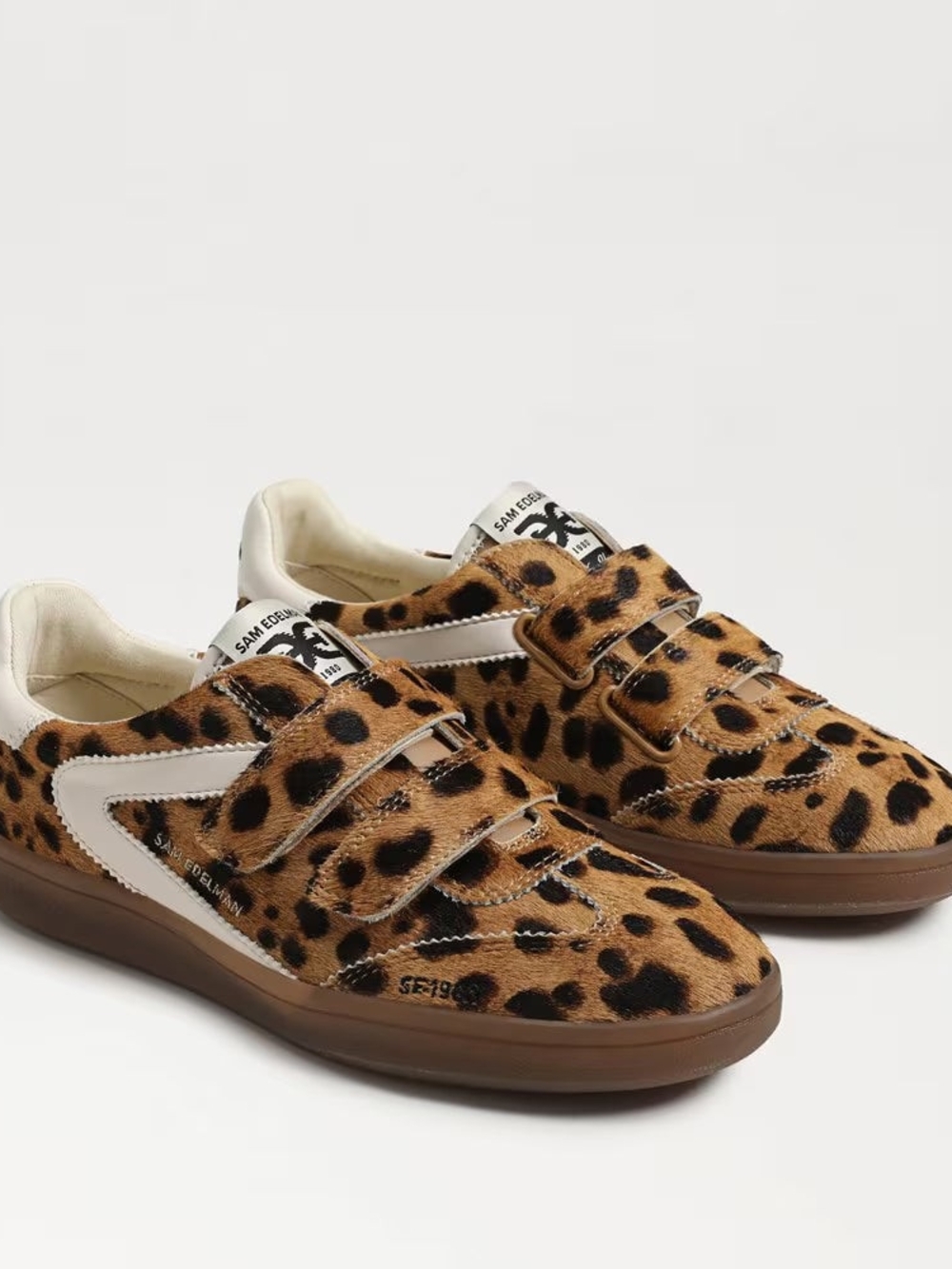 Sam Edelman Leopard-Print Velcro Sneakers in Brown and Black - Picture 4 of 6